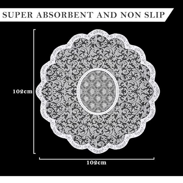 Cotton Round Table Cover | 40x40 Inch | Tabletop Cover | Net Table Cloth for Round Tables | Coffee Table Cover | Kitchen Tablecloth - Image 4